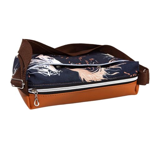 Torebka Na Ramię z Motywem Koni i Brązową Ekoskórą – Handmade na Arena.pl