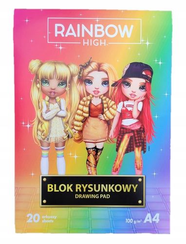 blok rysunkowy a4/20k rainbow high 100g a'10 2987 na Arena.pl