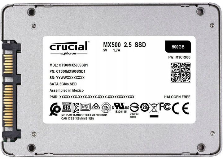 Dysk CRUCIAL MX500 500GB SSD zdjęcie 7