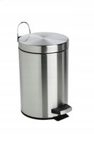 Kosz na śmieci stal chromowana Metlex 12l srebrny