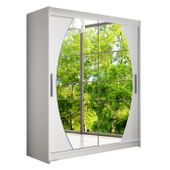 Szafa przesuwna WESTA VIII 150 z lustrem - BIAŁY