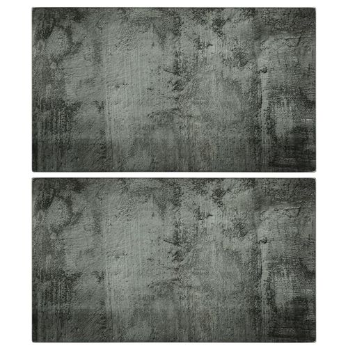 Deski do krojenia 2 szt., szkło hartowane z motywem betonu na Arena.pl