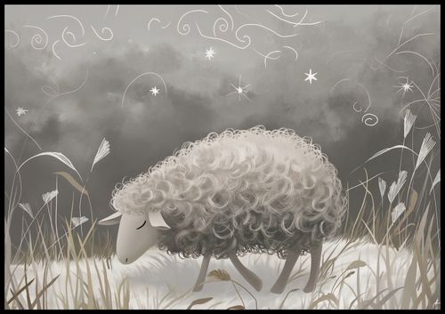 Plakat 100x70cm Bujna Owca na Arena.pl