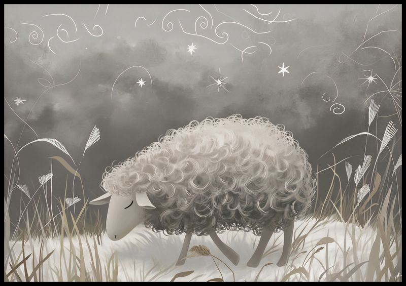 Plakat 100x70cm Bujna Owca zdjęcie 2