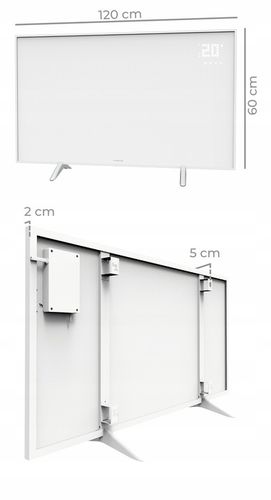 Grzejnik na podczerwień promiennik ciepła WarmUp 770W WiFi Tuya LED Pilot na Arena.pl