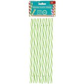 Plastikowe słomki rurki wielokrotnego użytku 12szt 20 cm zielone