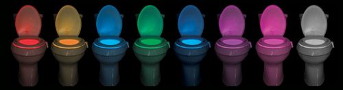 Oświetlenie LED z czujnikiem ruchu do toalety WC lampka 8 kolorów na Arena.pl