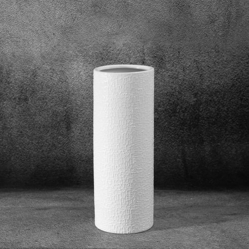 Nowoczesny wazon ceramiczny RISO 11X11X30 biały na Arena.pl