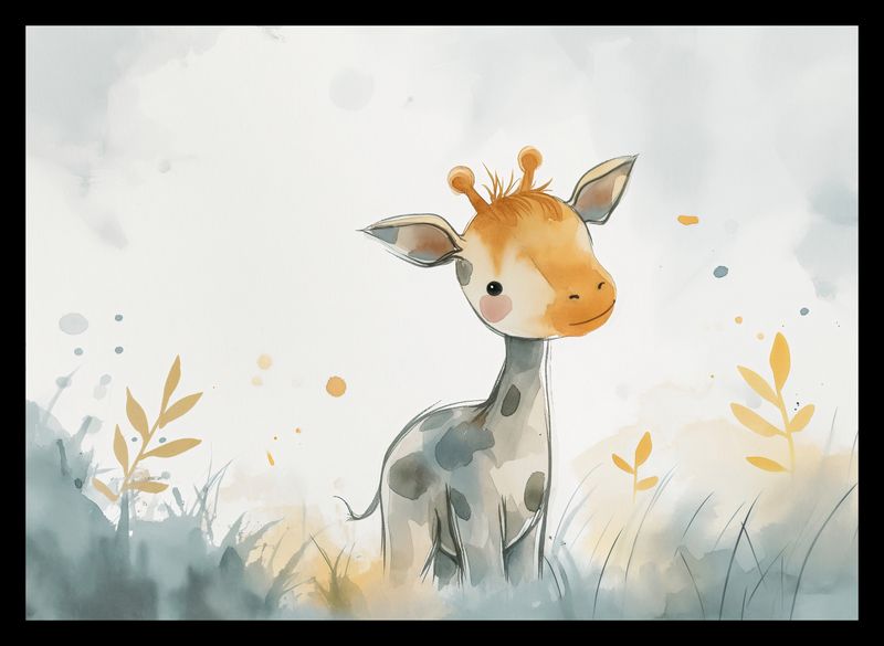 Plakat 35x25cm Mała Żyrafka zdjęcie 2