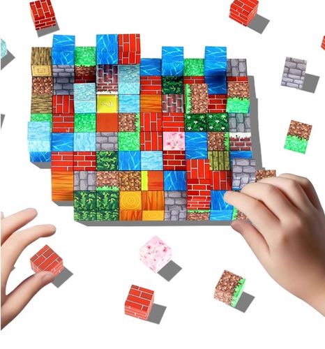 MAGNETYCZNYCH KLOCKÓW KONSTRUKCYJNYCH MINECRAFT 100 SZT 5 losowych lalek na Arena.pl