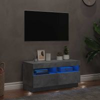 Szafka pod TV z oświetleniem LED, szarość betonu, 80x35x40 cm