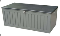 Skrzynia ogrodowa 270 l szara kufer schowek z siedziskiem