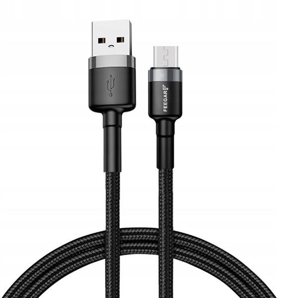 Feegar Kabel Usb-A Micro Usb Qc 3.0 Nylonowy 2.4A zdjęcie 3