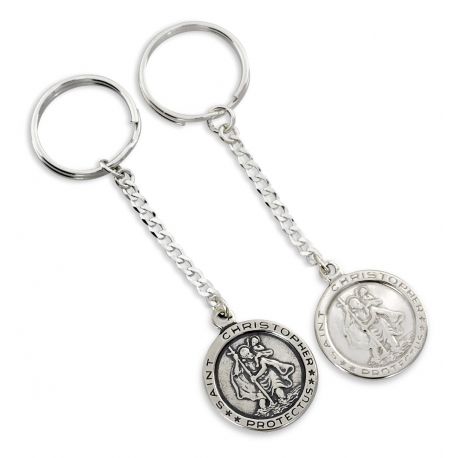 SREBRNY BRELOCZEK ŚW. KRZYSZTOF PRÓBA SREBRA 925 GRAWER GRATIS zdjęcie 1