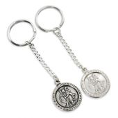 SREBRNY BRELOCZEK ŚW. KRZYSZTOF PRÓBA SREBRA 925 GRAWER GRATIS