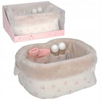 ELEGANCKI BEŻOWY KOSZ Z AKCESORIAMI 10w1 DLA LALEK MUNECAS ARIAS 6334