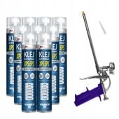 Pianoklej do styropianu blachy 750 ml piano klej xps eps pianka + pistolet