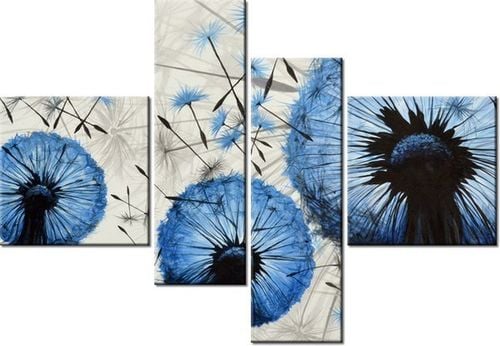 130CM 90 OBRAZ 4 ELEM NIEBIESKIE DMUCHAWCE ŚCIENNY na Arena.pl