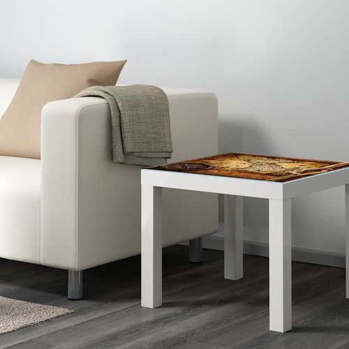 BLAT SZKLANY IKEA LACK Stara mapa z Twoim napisem 55x55cm 105b na Arena.pl