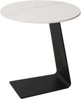 UŻYWANE Stolik boczny Cre Cra C do sofy metalowy z marmurowym blatem