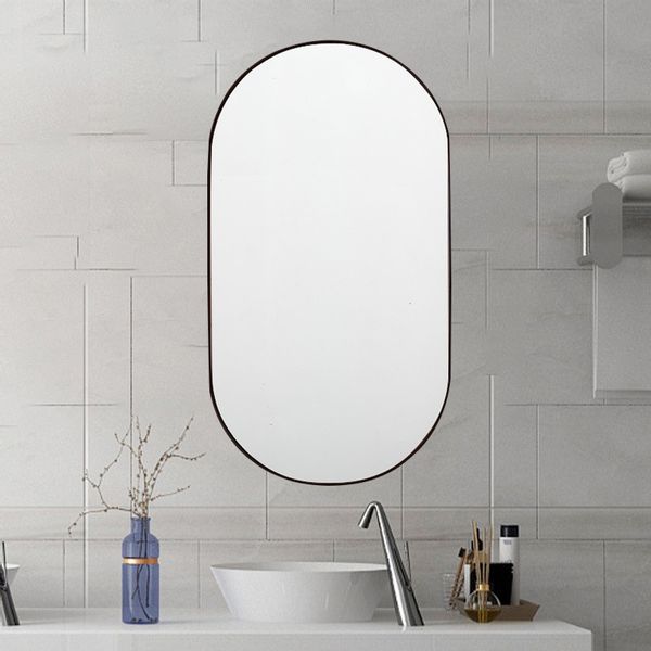 Lustro Elipsa 100x50cm czarne GX06 ścienne owalne łazienkowe do salonu sypialni loftowe Industrialne minimalistyczne zdjęcie 7