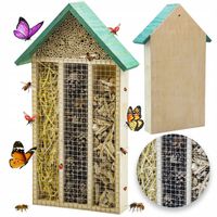 DOMEK DLA OWADÓW DREWNIANY budka HOTEL dla PSZCZÓŁ MURARKA motyli XXL