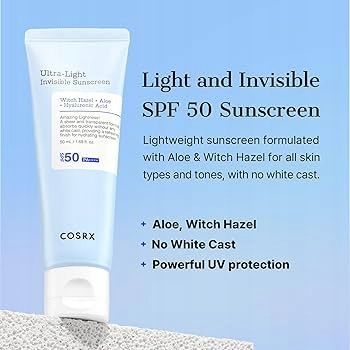 COSRX ULTRA LIGHT LEKKI KREM NAWILŻAJĄCY Z FILTREM SPF50+ PA++++ na Arena.pl