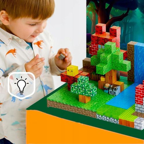 BUDOWANIE MAGNETYCZNE, 100 SZT. ELEMENTÓW MAGNETYCZNE KLOCKI KONSTRUKCYJNE na Arena.pl