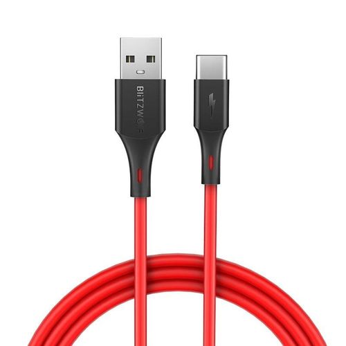 Kabel USB-C BlitzWolf BW-TC14 3A 1m (czerwony) na Arena.pl