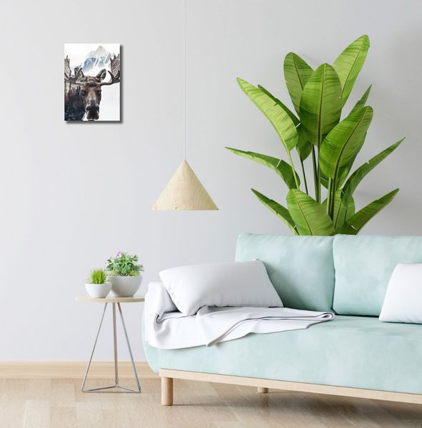 Obraz 20x30cm Łoś Duch Lasu zdjęcie 2