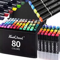 MARKERY ALKOHOLOWE FLAMASTRY MAZAKI PISAKI DWUSTRONNE ZESTAW 80SZT + TORBA