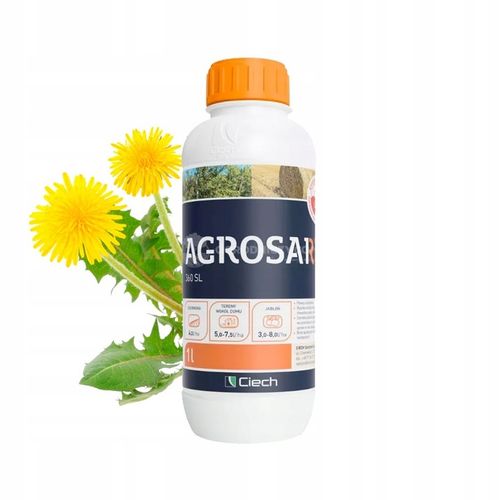 Agrosar 360SL 1l CIECH glifosat, mocny, niszczy wszystkie chwasty na Arena.pl