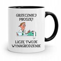 Kubek Czarny Prezent Dla Księgowej Księgowego Z Nadrukiem Ze Zdjęciem