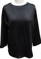 BLUZKA DAMSKA delikatnie połyskująca czarna z rękawami 3/4 modna ,XL''