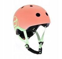 SCOOT AND RIDE KASK XXS-S PEACH dla dzieci regulacja 45-50cm rowerowy LED