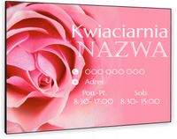 TABLICZKA REKLAMOWA szyld z dibondu nadruk 40x30 cm kwiaciarnia różne wzory