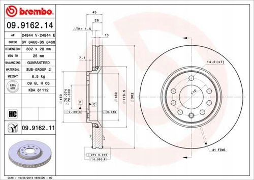 TARCZA HAM PRZOD 302X28 V MAX BREMBO na Arena.pl