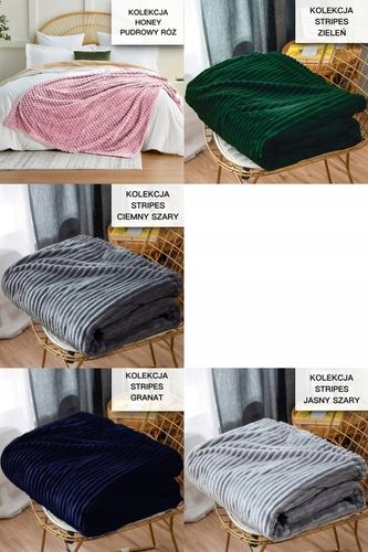 KOC NARZUTA NA ŁÓŻKO KANAPĘ MIĘKKI GRUBY 200x220 WZORY KOLORY na Arena.pl