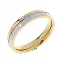 1847e Pierścionek 17,30mm złoty stal chirurgiczna