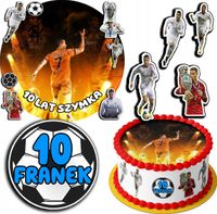 ZESTAW OPŁATEK NA TORT 20CM + 17 POSTACI - RONALDO + IMIĘ 15CM 18CM