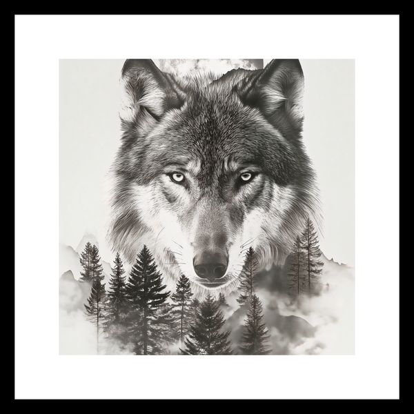 Plakat 20x20cm Wilczy Duch Lasu zdjęcie 3