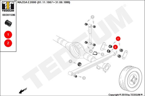 MAZDA E2000 TULEJA RESORA TYLNEGO 12 87-99 SD SR na Arena.pl