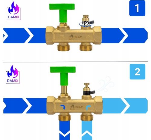 ZAWÓR PRZYŁĄCZE DO ZMIĘKCZACZA WODY BYPASS FI 1" GW CAL MULTIBLOCK SOLIDNY na Arena.pl