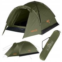 Namiot Turystyczny Kempingowy Dwuosobowy Wodoodporny Khaki + Pokrowiec NILS
