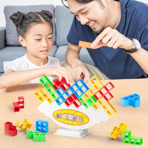 GRA UKŁADANKA TETRA TOWER BALANCE 64 szt DLA DZIECI WIEŻA tetris KLOCKI na Arena.pl