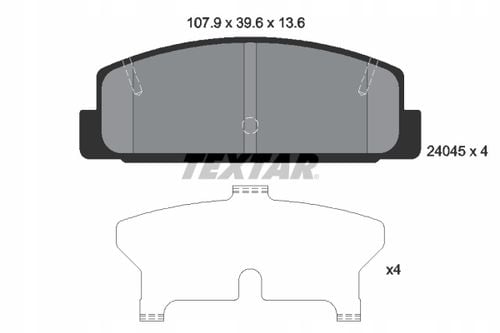 TEXTAR KLOCKI HAMULCOWE TYŁ 2404501 MAZDA na Arena.pl