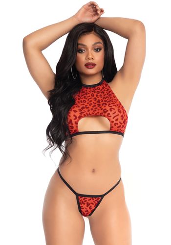 leopard crop top and g-string na Arena.pl