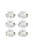 Villa Altachiara Zestaw 6 świątecznych filiżanek do kawy z porcelany 80ml.