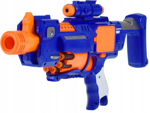 AUTOMATYCZNY BLASTER PISTOLET NASTRZAŁKI EVA Z MAGAZYNKIEM WYRZUTNIA PIANKI na Arena.pl