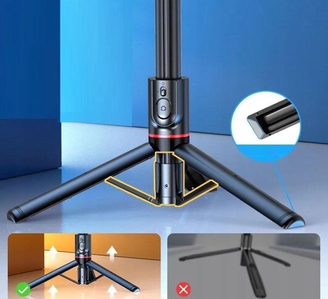 Feegar Kijek Do Selfie Stick Tripod Bluetooth Led zdjęcie 14